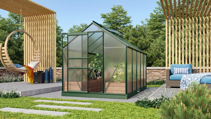 Växthus Venus 6200 Grön Poly 6,2 m² Vitavia 